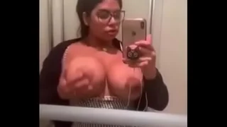 Sexy Geek “Zhana” Sheila Ortega Touches Herself In Train Bathroom!