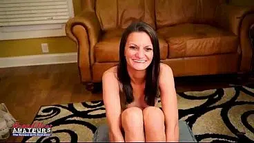 Petite Brunette Peyton Fresh Audition Deepthroat And Amazing Ride!