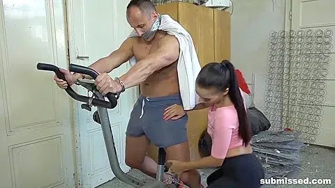 Kinny 18yo Jerks Chopper By Submissed Male Slave