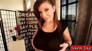 Milf Sara Jay Puts That Big &Amp; Fast Toy On Her Clit &Amp; Pussy Labia!