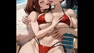 Momo Yaoyorozu En Bikini Quiere Crema En Su Cuerpo Musculado
