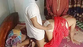 Newest Threesome Desi My Husbands Stepfather First Night Fucked Doggystyle Best Newly Married Wife With Husbands Stepfather Night Blowjo