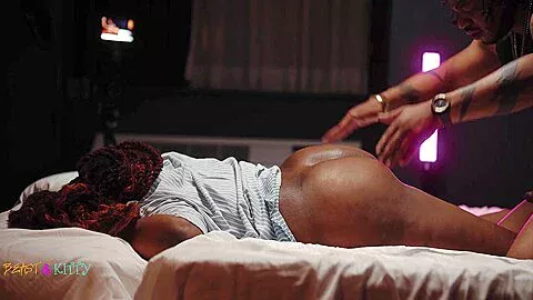 Cute Ebony Gets Her Face Covered In Cum And Then Fucked All Night