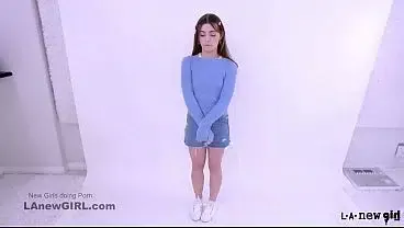 Cute teen brunette gets fucked at a modeling audition