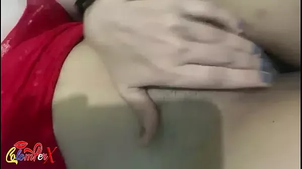 Red Lingerie Masturbation – My Colombian Moans and Fingers Her Wet Pussy – ColomPerX