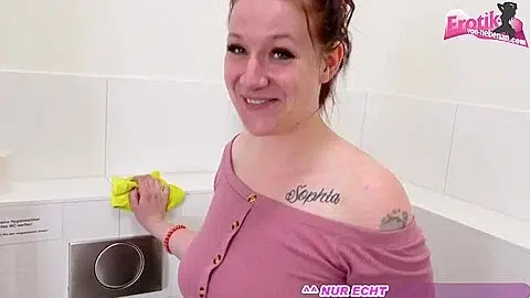 Pliant German Amateur Teen 18+ Cleaning Lady Banged In The Office Of Boss