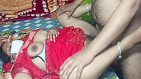 Stepbrother In Law Left Stepsister In Law In Red Saree
