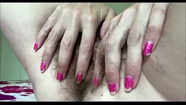 Double dripping wet orgasm hairy pussy big clit closeup